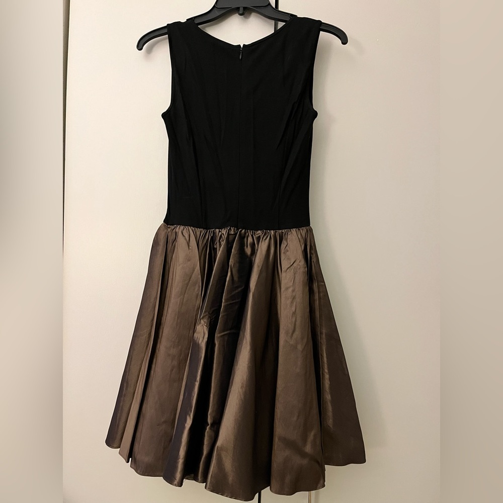 NWT Halston Heritage Black and Pewter Dress- Size XS